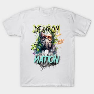 Street Art: Destroy Nation Graffiti Tagging T-Shirt